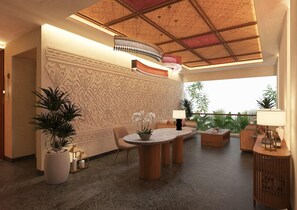 カップル用トリートメントルーム、ホットタブ、ホットストーンマッサージ、ディープティシュー マッサージ