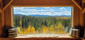 Interior - Log home in the forest - incredible view of peaks to the south - private & cozy! (Fraser)