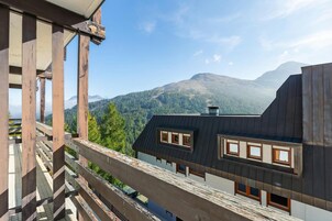Family Apart Daire, 2 Yatak Odası, Balkon (Appartamento Alpine Suite Ski-in/out) | Balkon