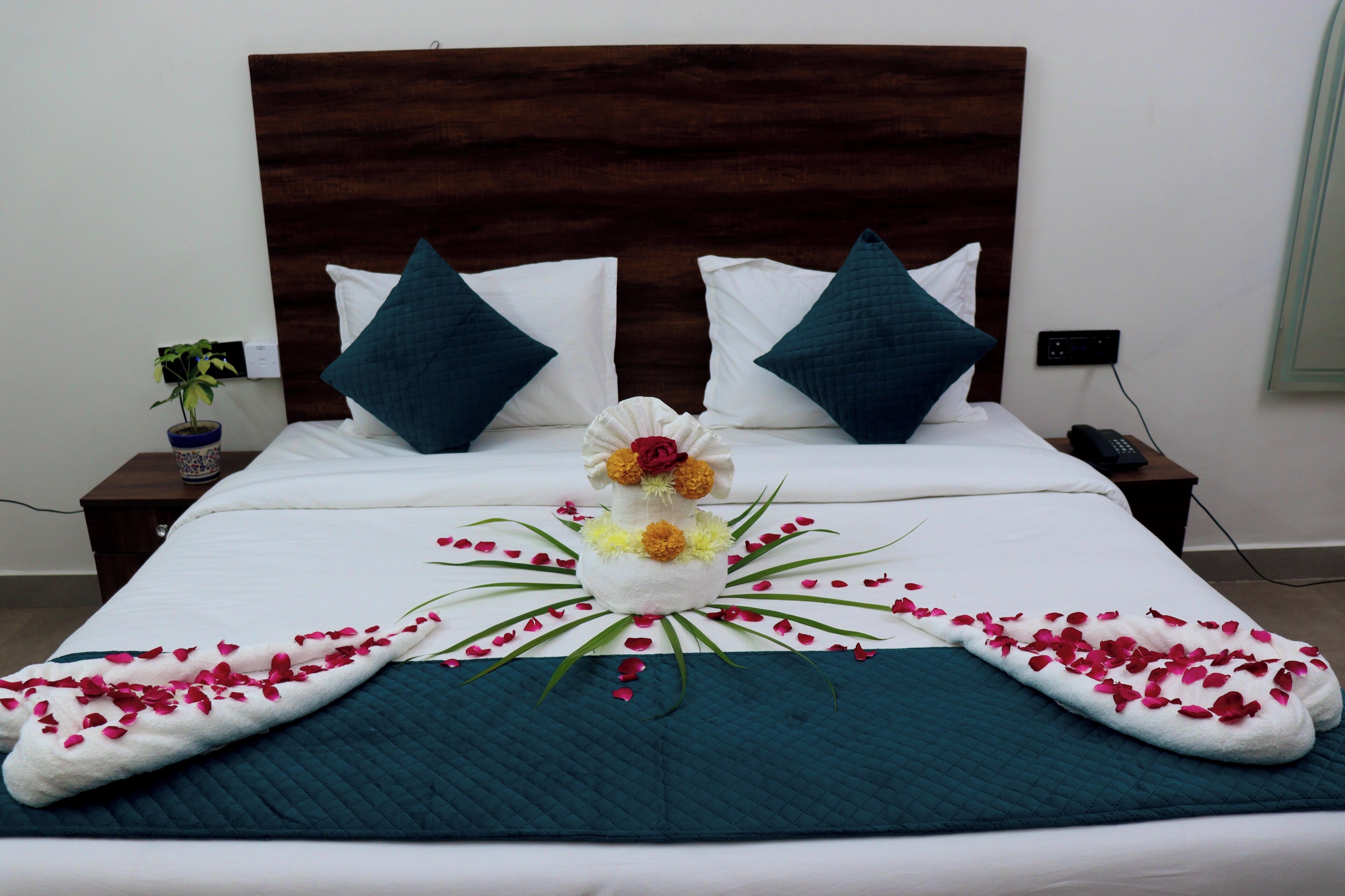 Egyptian cotton sheets, premium bedding, memory-foam beds, minibar