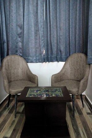 56-inch Smart TV with digital channels, fireplace, Netflix