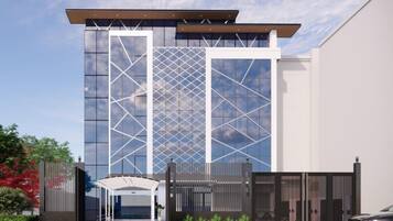 Voorkant van accommodatie