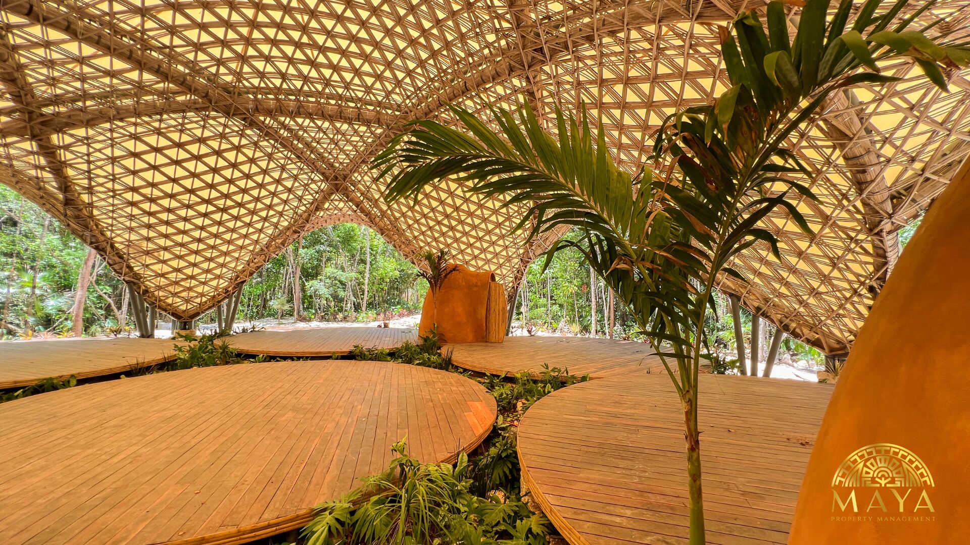 Outdoor wedding area