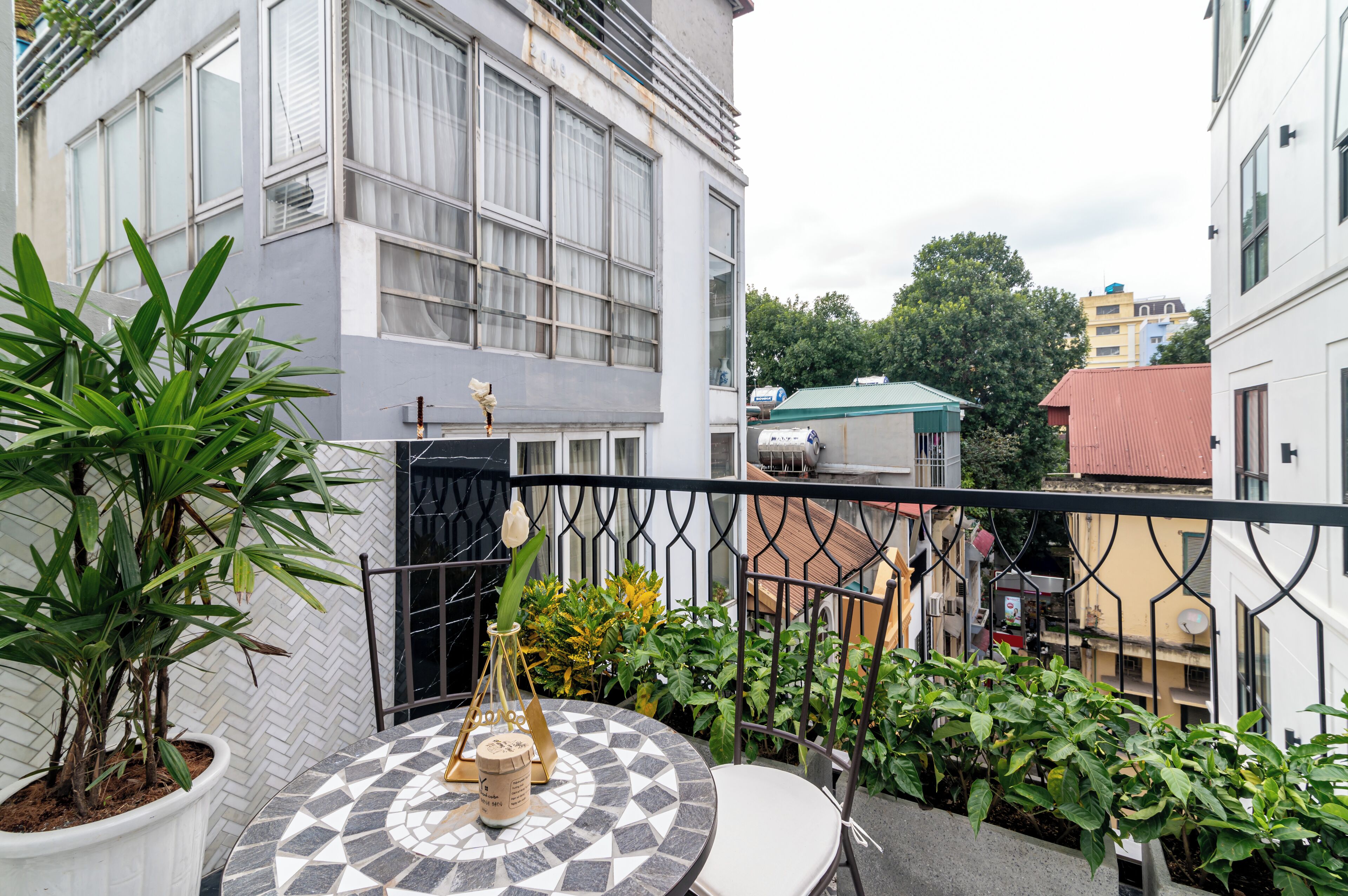 Doppelzimmer, Balkon, Gartenblick | Bügeleisen/Bügelbrett, kostenloses WLAN