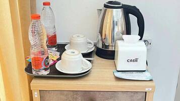 Desk, free WiFi, bed sheets