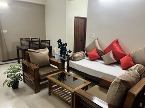 Familie appartement, balkon | Lakens van Egyptisch katoen, luxe beddengoed