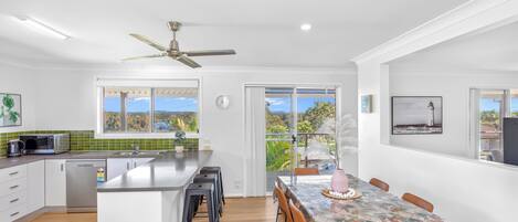 Microwave, oven, stovetop, dishwasher