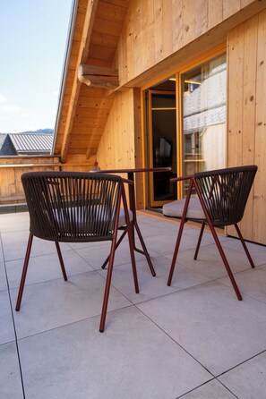 Traditional Double Room, Mountain View | Terrace/patio - Landhouse Bled (Bled)