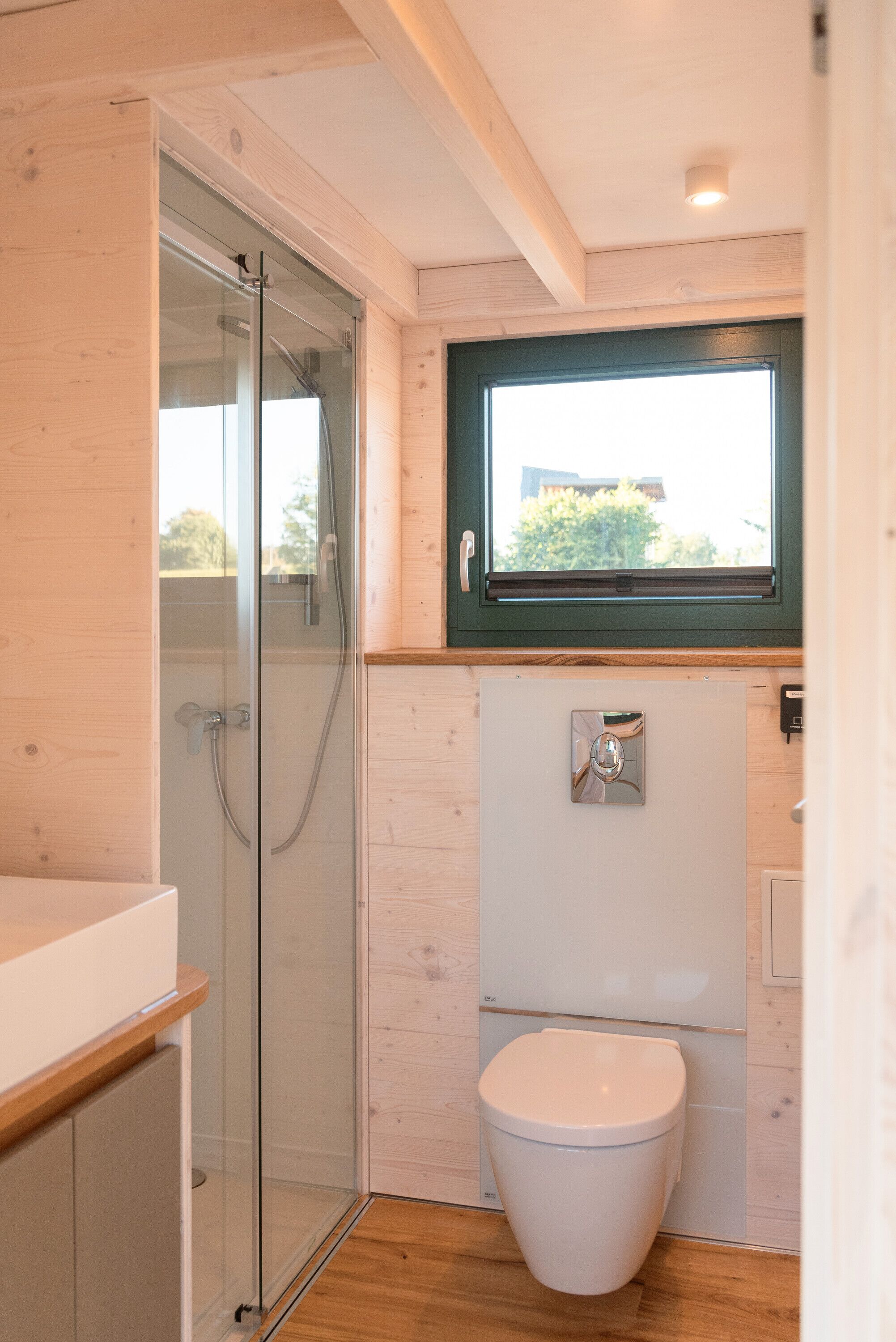 Douche, serviettes fournies