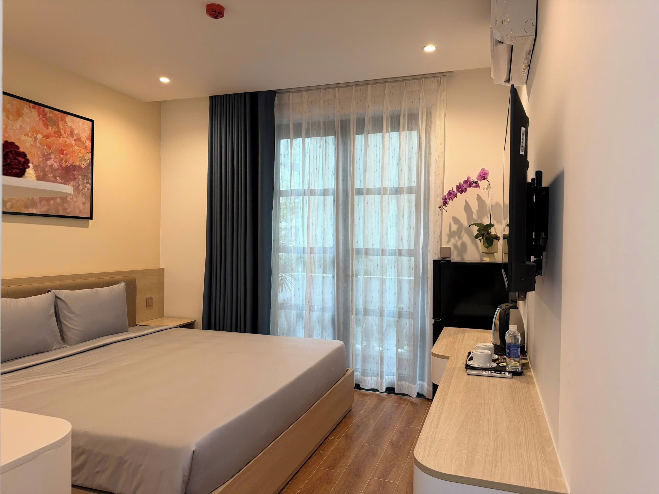 Standard dubbelrum - balkong | Skrivbord, arbetsyta för laptop och gratis wi-fi