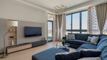 Apartamento, 2 habitaciones, vistas a la ciudad | Zona de estar