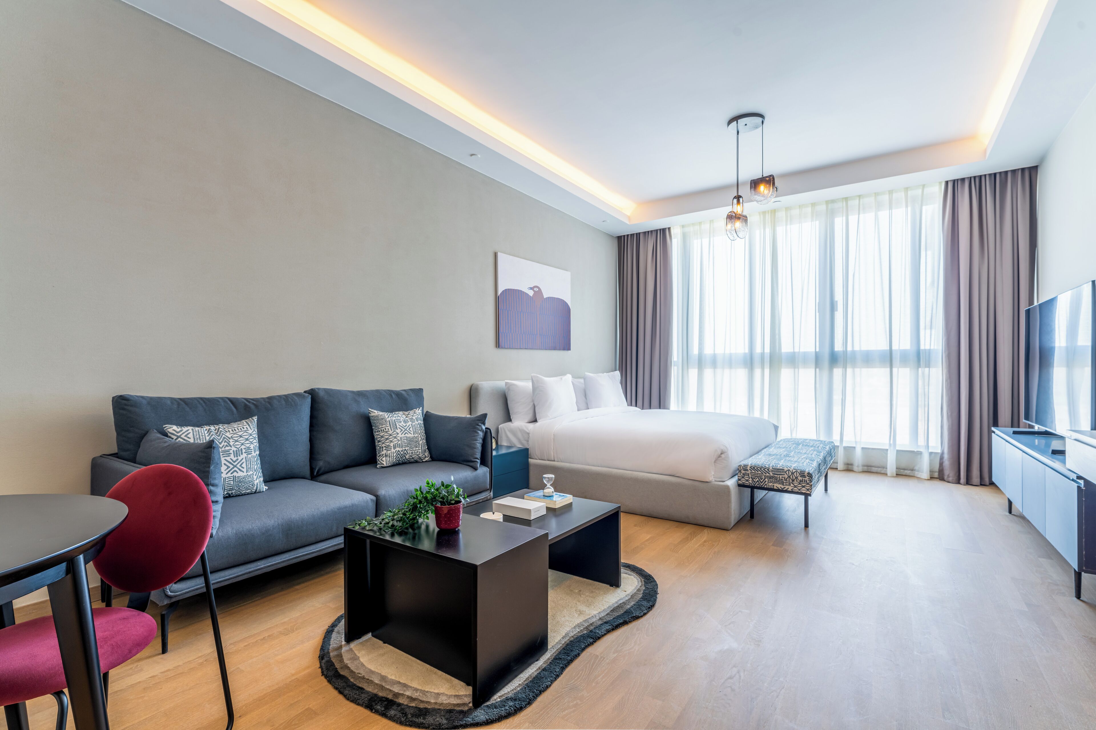 Estudio, 1 cama King size | Wifi gratis y ropa de cama 