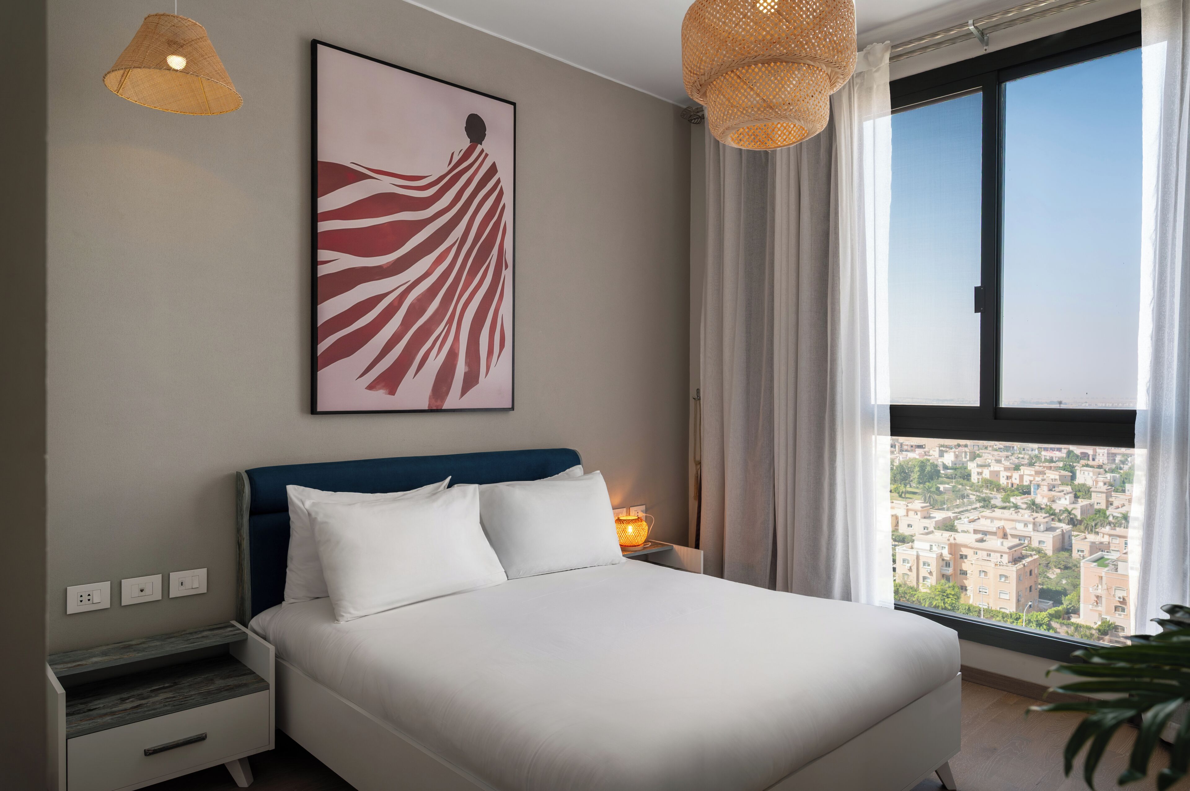 Departamento, vista a la ciudad | Wifi gratis y ropa de cama 