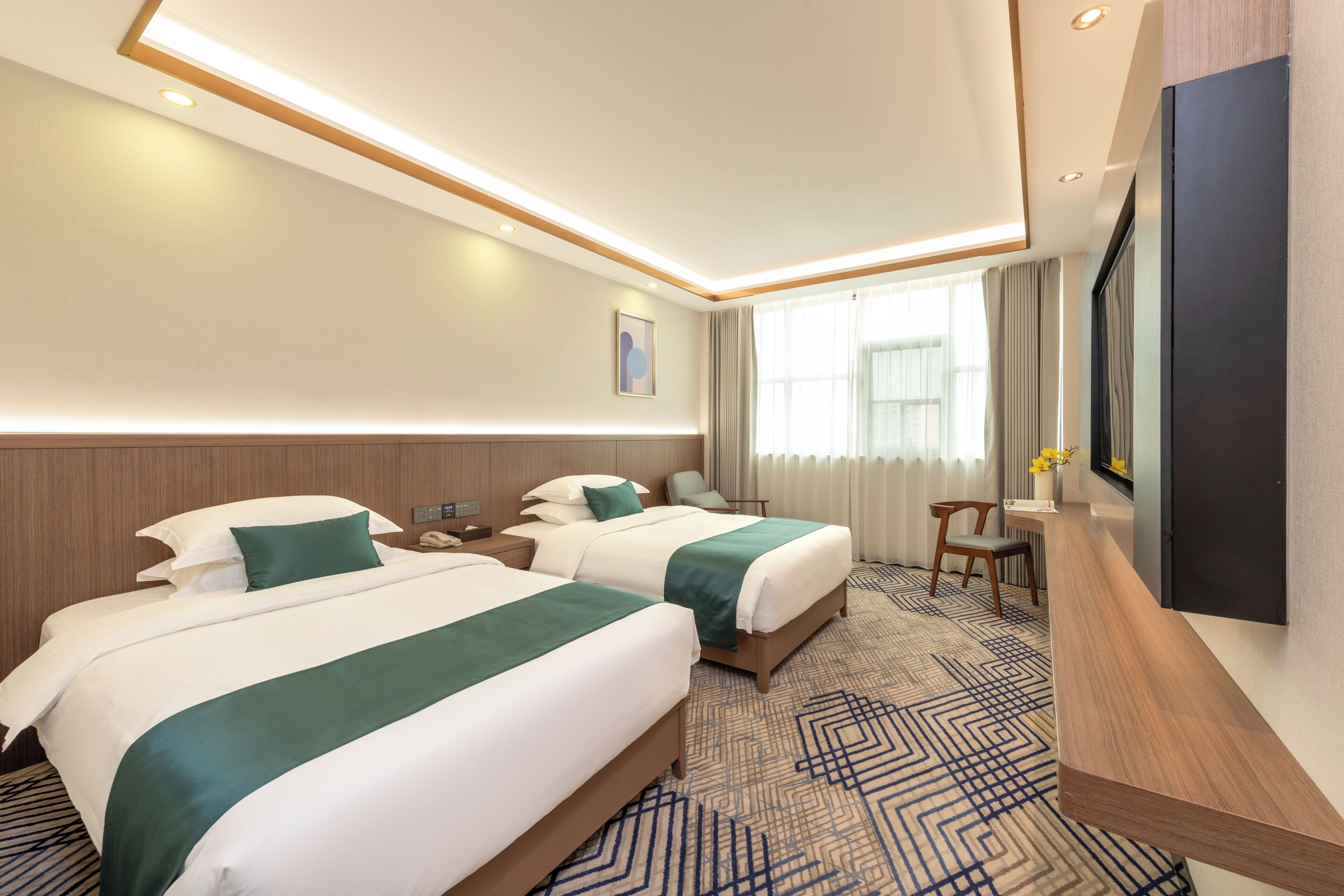 Comfort Double Room, City View | Desk, laptop workspace, blackout curtains, free WiFi