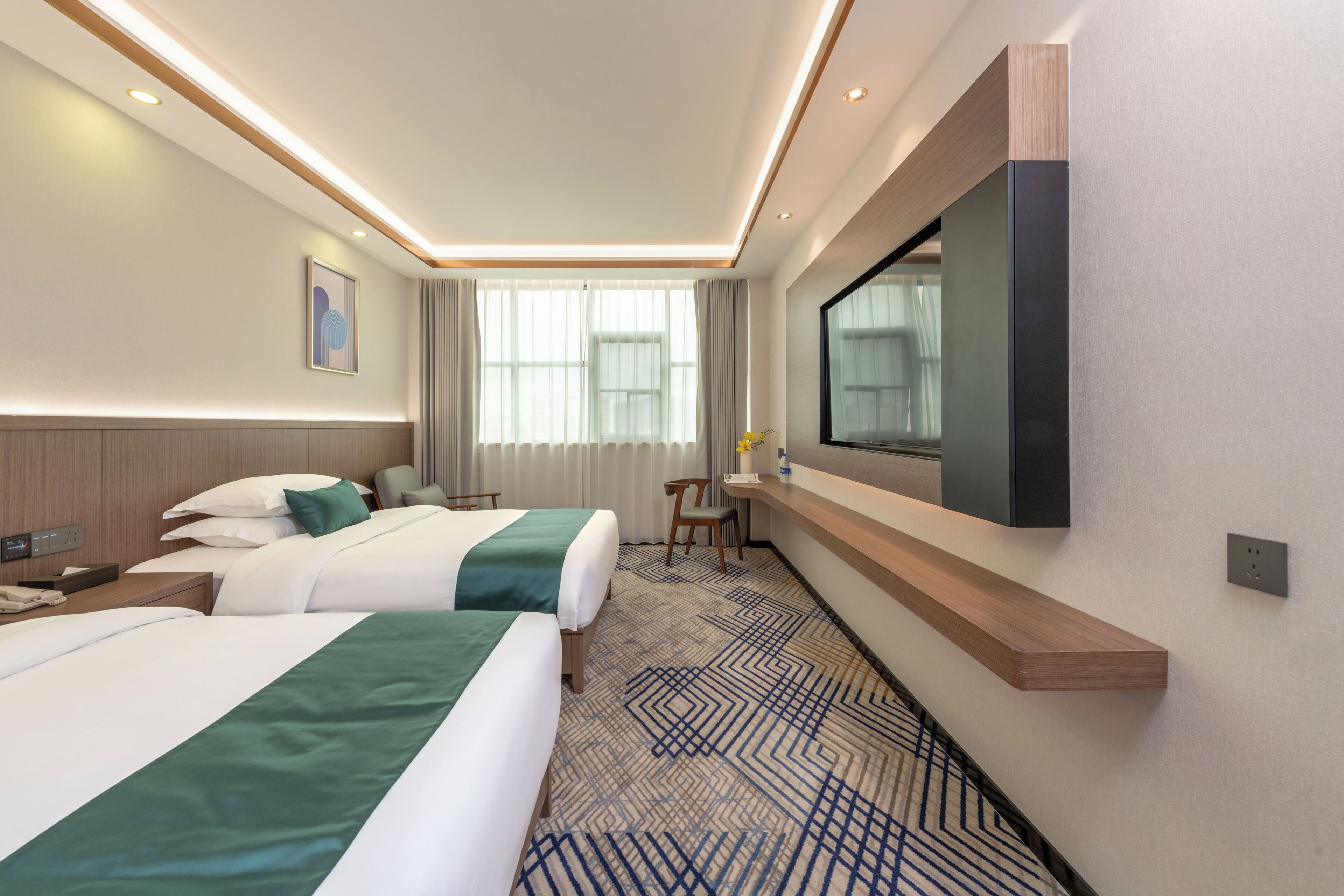 Comfort Double Room, City View | Desk, laptop workspace, blackout drapes, free WiFi