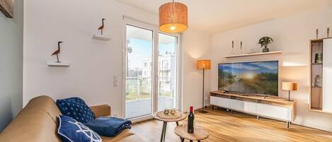 Televisio, DVD-soitin, pöytäjalkapallopöytä, pöytätennispöytä