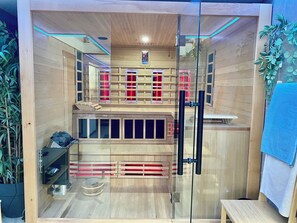 Sauna - Luxury apartment 4P with wellness access, 2 bedrooms, 2 x bathroom, WLAN, parking permit (Egmond aan zee)