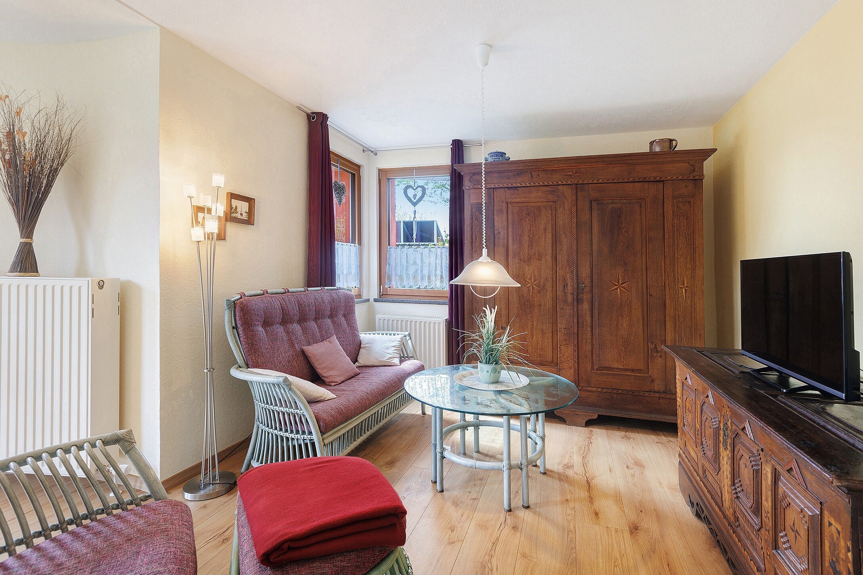 TV, DVD player, stereo