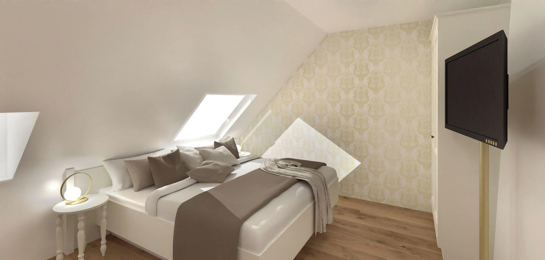 Classic-Dreibettzimmer | Zimmersafe, Schreibtisch, laptopgeeigneter Arbeitsplatz