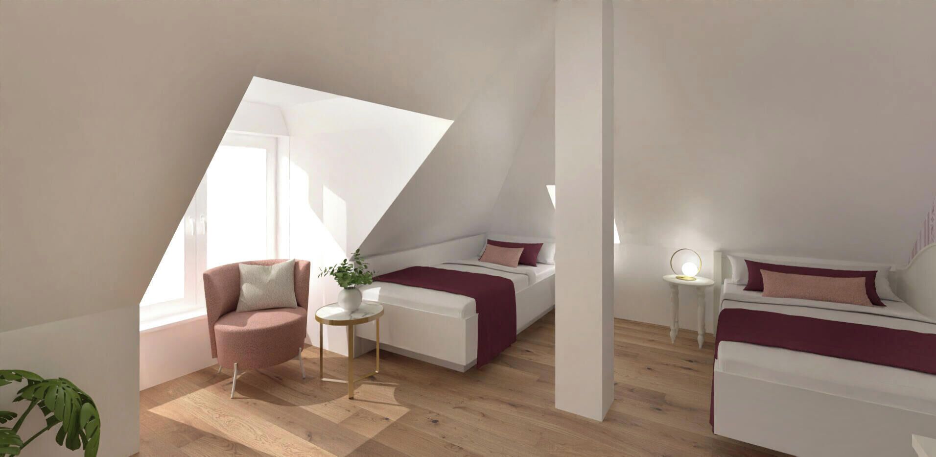 Dobbelt- eller tomannsrom – classic | Safe på rommet, skrivebord og skrivebord for bærbar PC