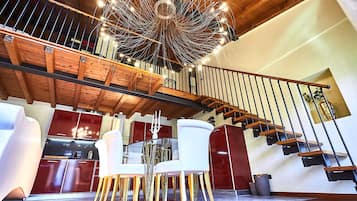 Luxury Penthouse, City View | Living area