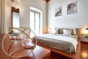 Penthouse Luxe, vue ville | Literie de qualité supérieure, couette en duvet d'oie