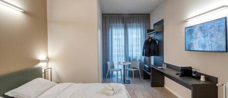 In-room safe, blackout curtains, soundproofing, free WiFi