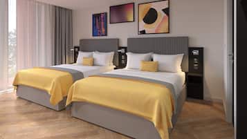 Desk, soundproofing, iron/ironing board, free WiFi