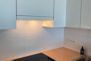 Private kitchen - A beautiful and comfortable apartment with a magnificent view of the North Sea (Koksijde)