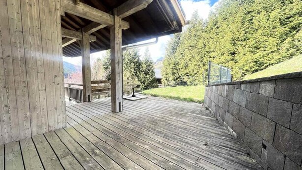 Terrace/patio - "panoramic" Chalet With Mountain Views (Flumet)