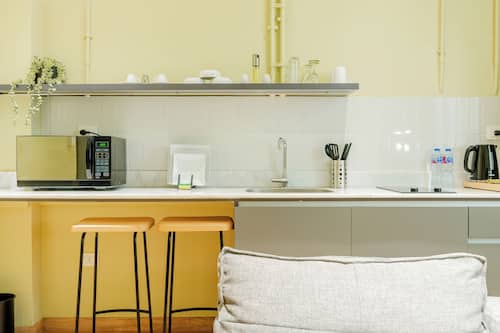 Apartment, 2 Bedrooms, Balcony, City View | Private kitchen | Mini-fridge