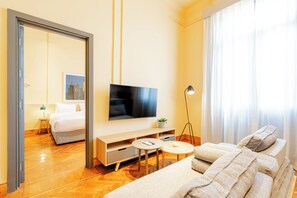 Appartement, 1 chambre, vue ville | Coin séjour