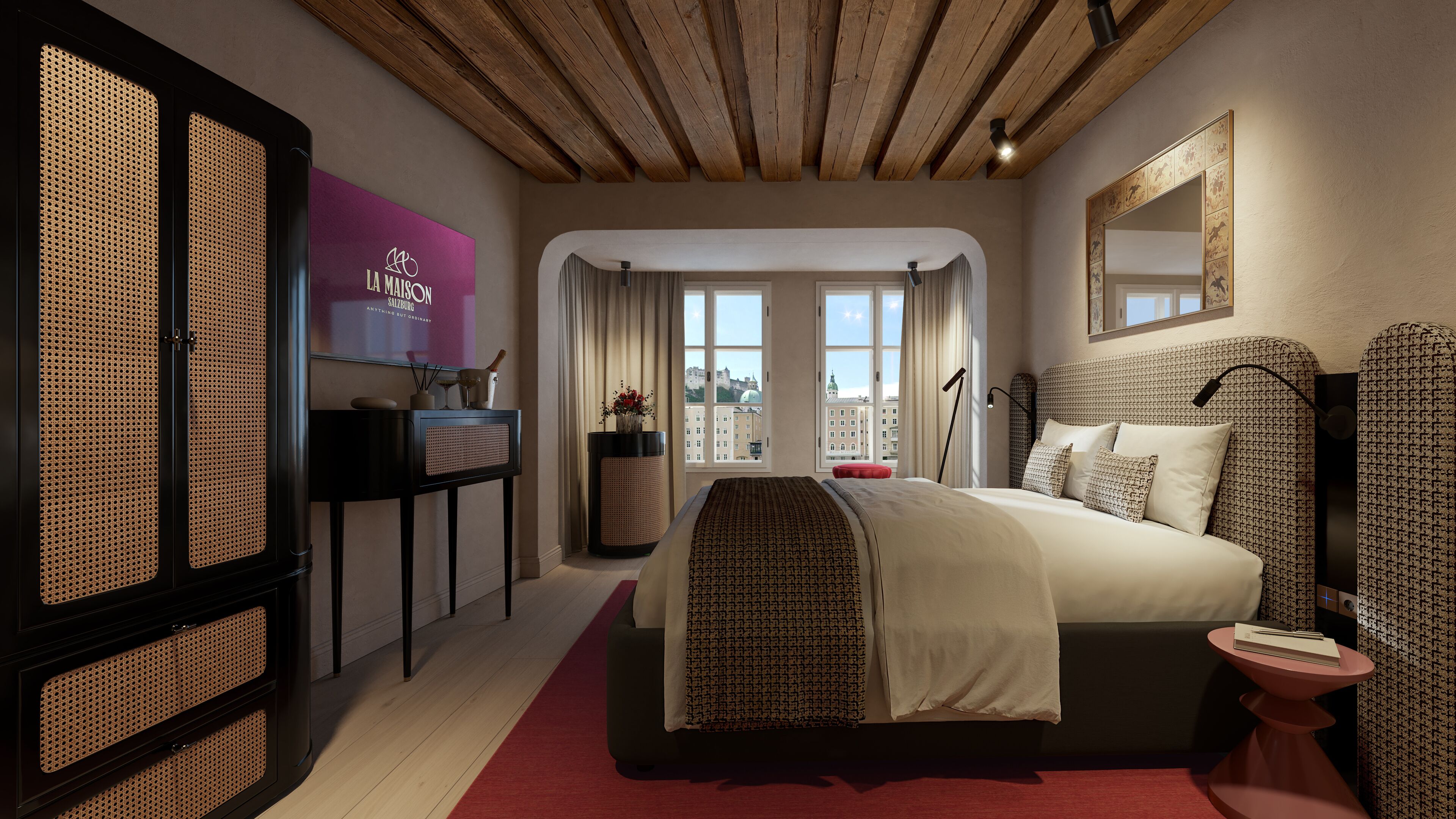 Habitación doble Deluxe, vista a la ciudad | Caja de seguridad en la habitación y wifi gratis 