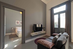 Apartment, 1 Bedroom, Sea View | Living area - Grey l studio apartments Corniche Alexandria Little Venice (Alexandria)