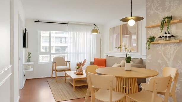 Dining - Full apartment with parking, steps away from the subway (Las Condes)