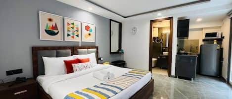 Chambre Simple, balcon, vue ville