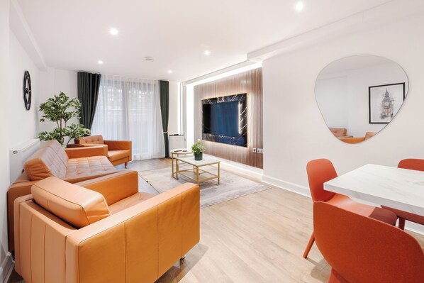 Appartamento Superior, 3 camere da letto, aria condizionata | Soggiorno | Smart TV 75 pollici con canali digitali, Netflix, Hulu