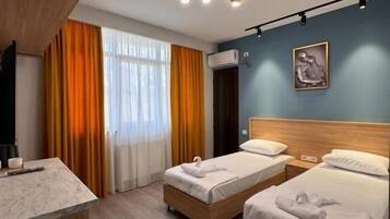 Desk, laptop workspace, free WiFi