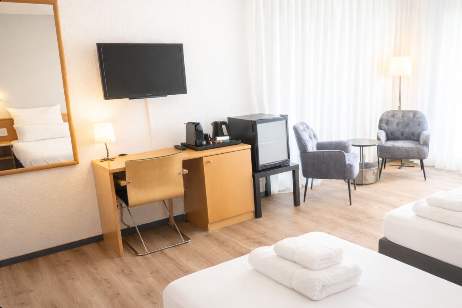 Premium Double Room, Resort View | Desk, laptop workspace, blackout drapes, soundproofing