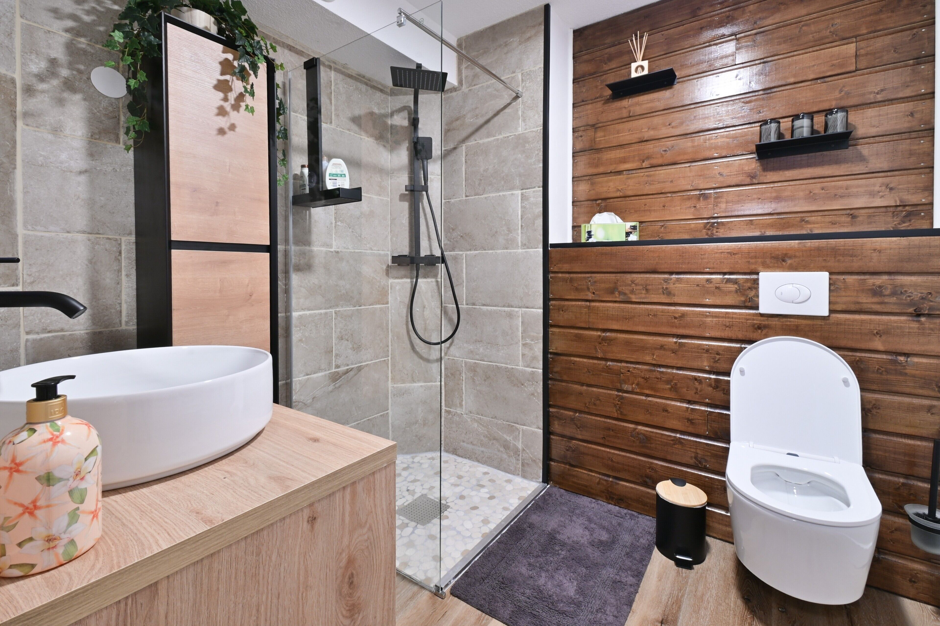 Shower, hair dryer