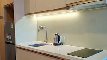 Shared fridge, dining tables