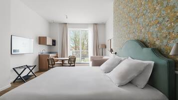 Studio Premium, 1 Tempat Tidur King dengan tempat tidur Sofa, dapur kecil | Wi-Fi gratis dan seprai linen