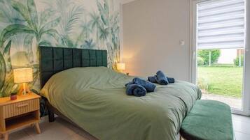 3 chambres, fer et planche Ă repasser, Wi-Fi, draps fournis