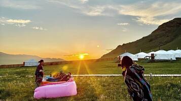 Espace banquet en plein air