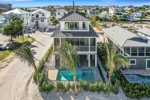 Exterior - Brand New 4BR Luxury Vacation Home with Heated Pool/Spa in Fort Myers Beach, Walk to the Beach (Fort Myers Beach)