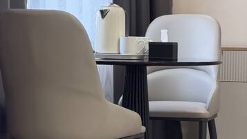 Desk, free WiFi, bed sheets