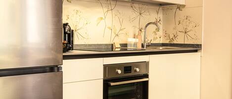 Fridge, oven, stovetop, dishwasher