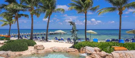 Sun-loungers, beach towels