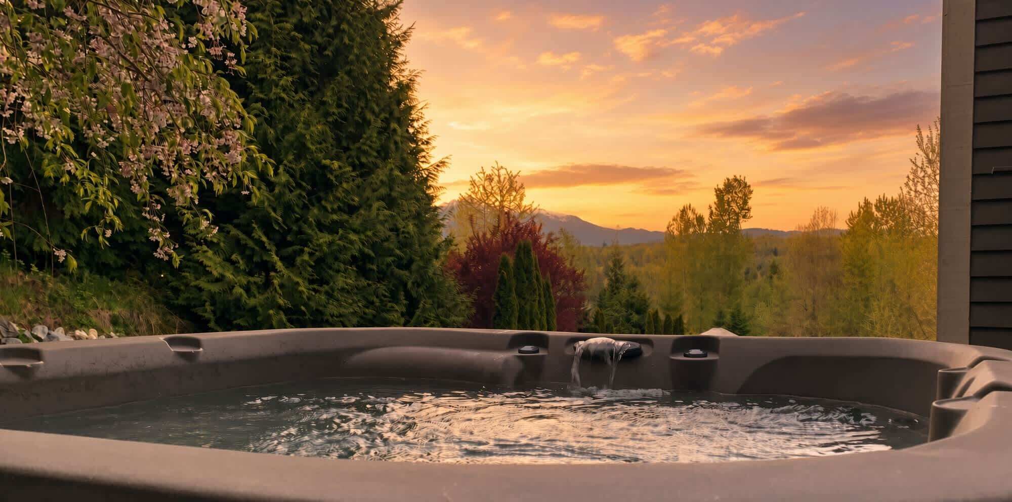 Outdoor spa tub