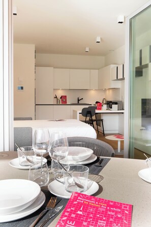 Basic Studio, Balcony, Sea View | Dining room - Waterfront Suite by Wonderful Italy (Genoa)